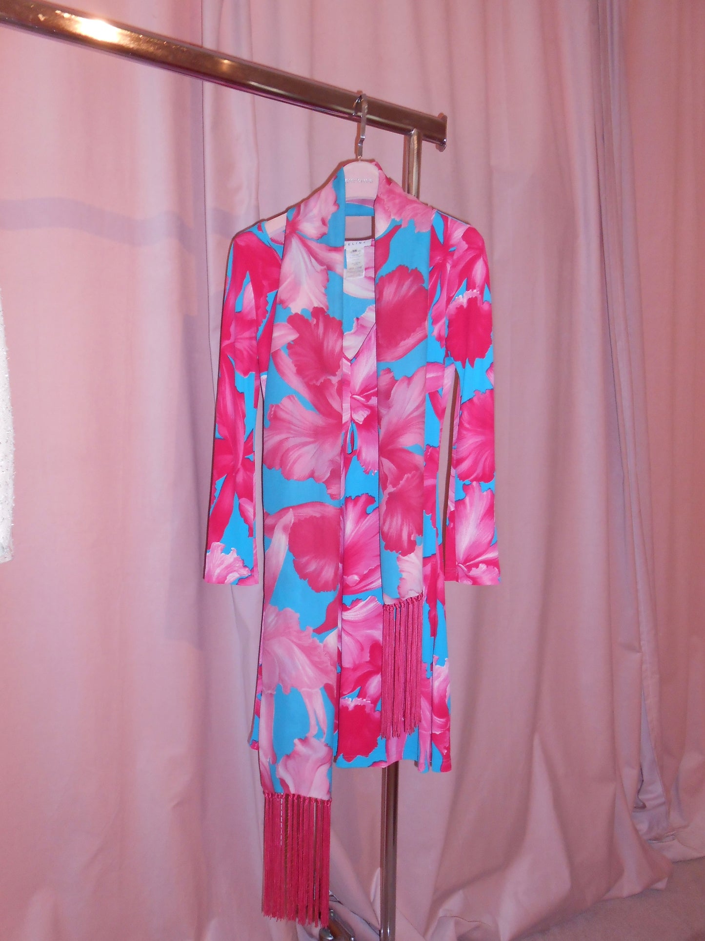 CELINE BY MICHAEL KORS	SS 2004	ORCHID PRINT DRESS & SCARF