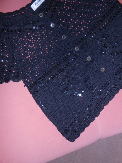 MOSCHINO CHEAP & CHIC EARLY 2000S CROCHET & SEQUIN TOP