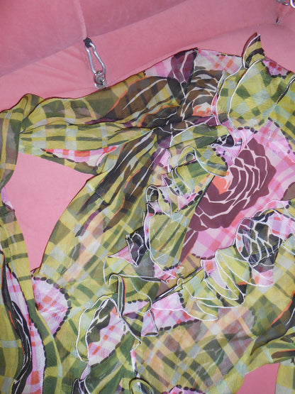 DIOR BY JOHN GALLIANO FW 2002 PRINTED WRAP TOP
