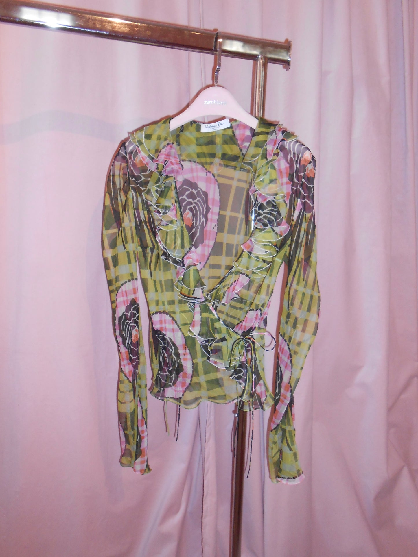 DIOR BY JOHN GALLIANO FW 2002 PRINTED WRAP TOP