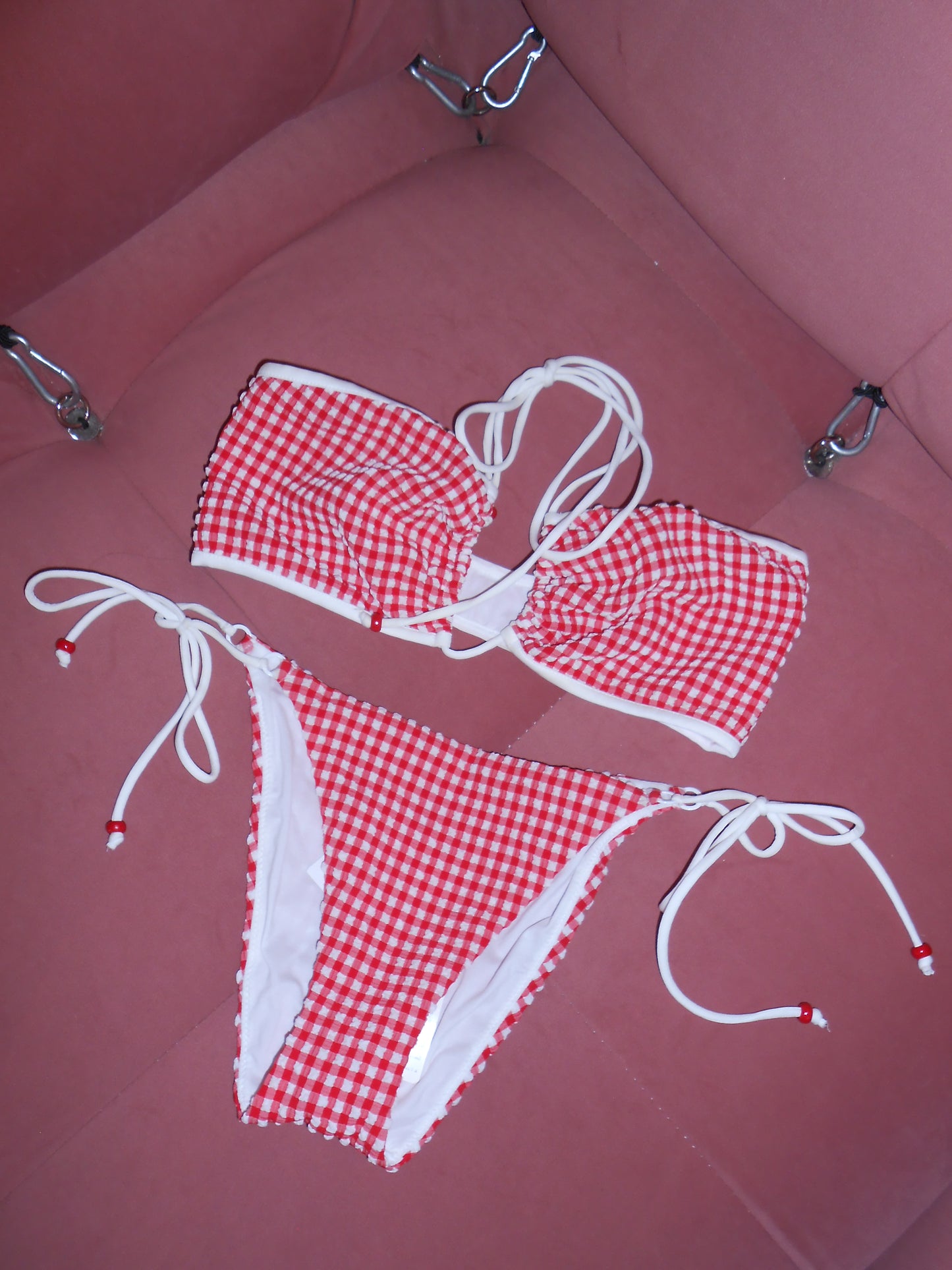 LA PERLA 1990S GINGHAM BIKINI