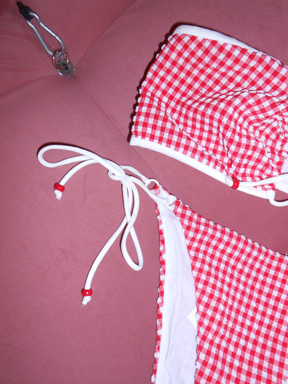 LA PERLA 1990S GINGHAM BIKINI