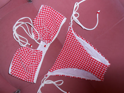 LA PERLA 1990S GINGHAM BIKINI