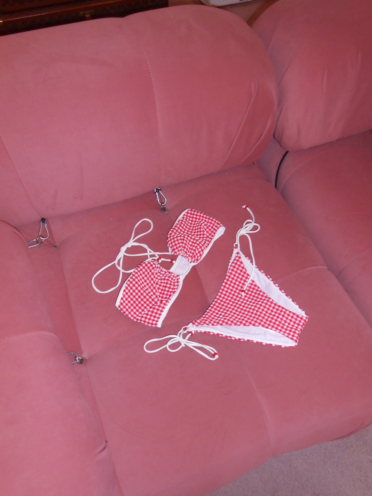 LA PERLA 1990S GINGHAM BIKINI