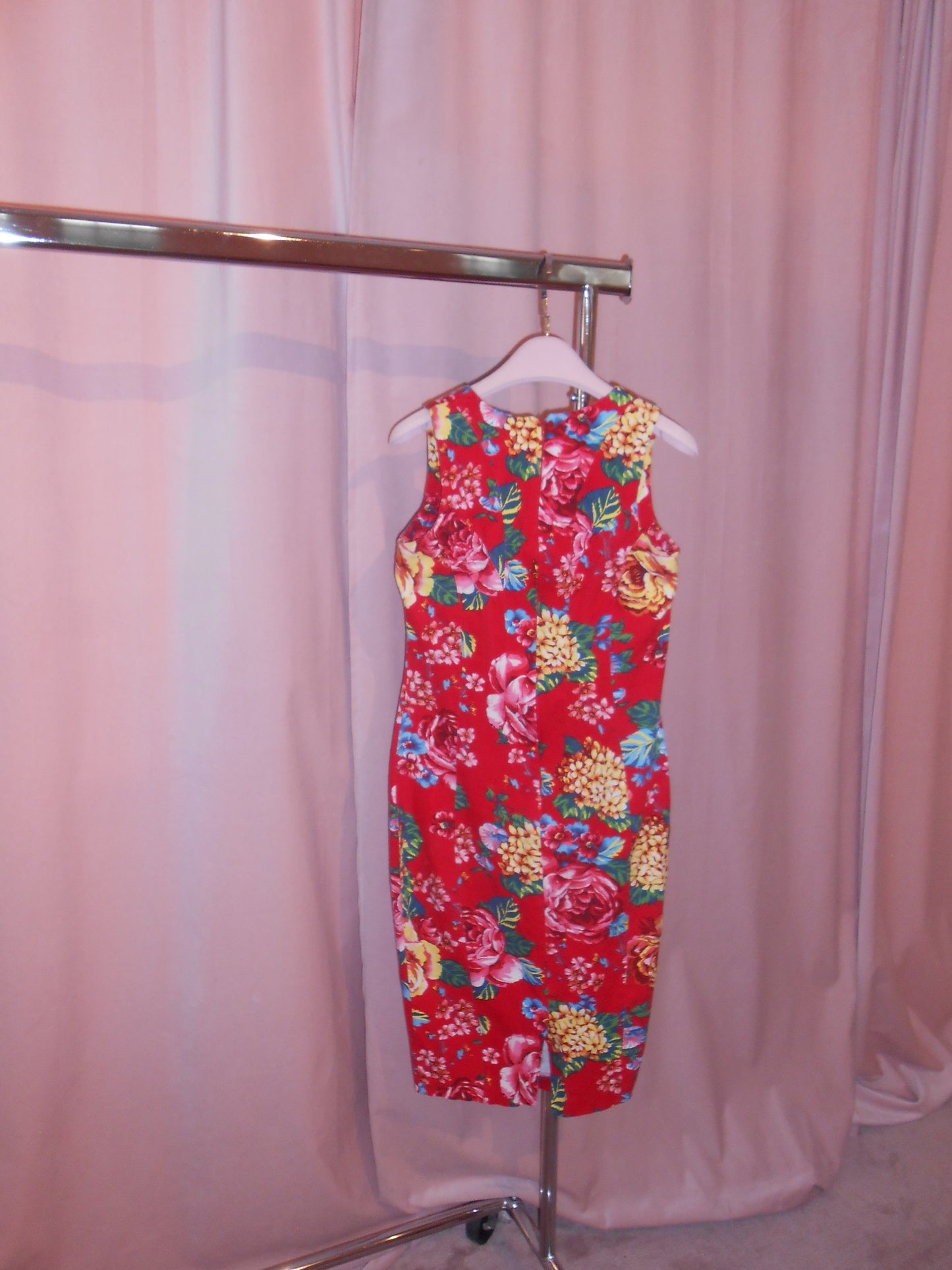 DOLCE & GABBANA EARLY 2000S RED FLORAL DRESS
