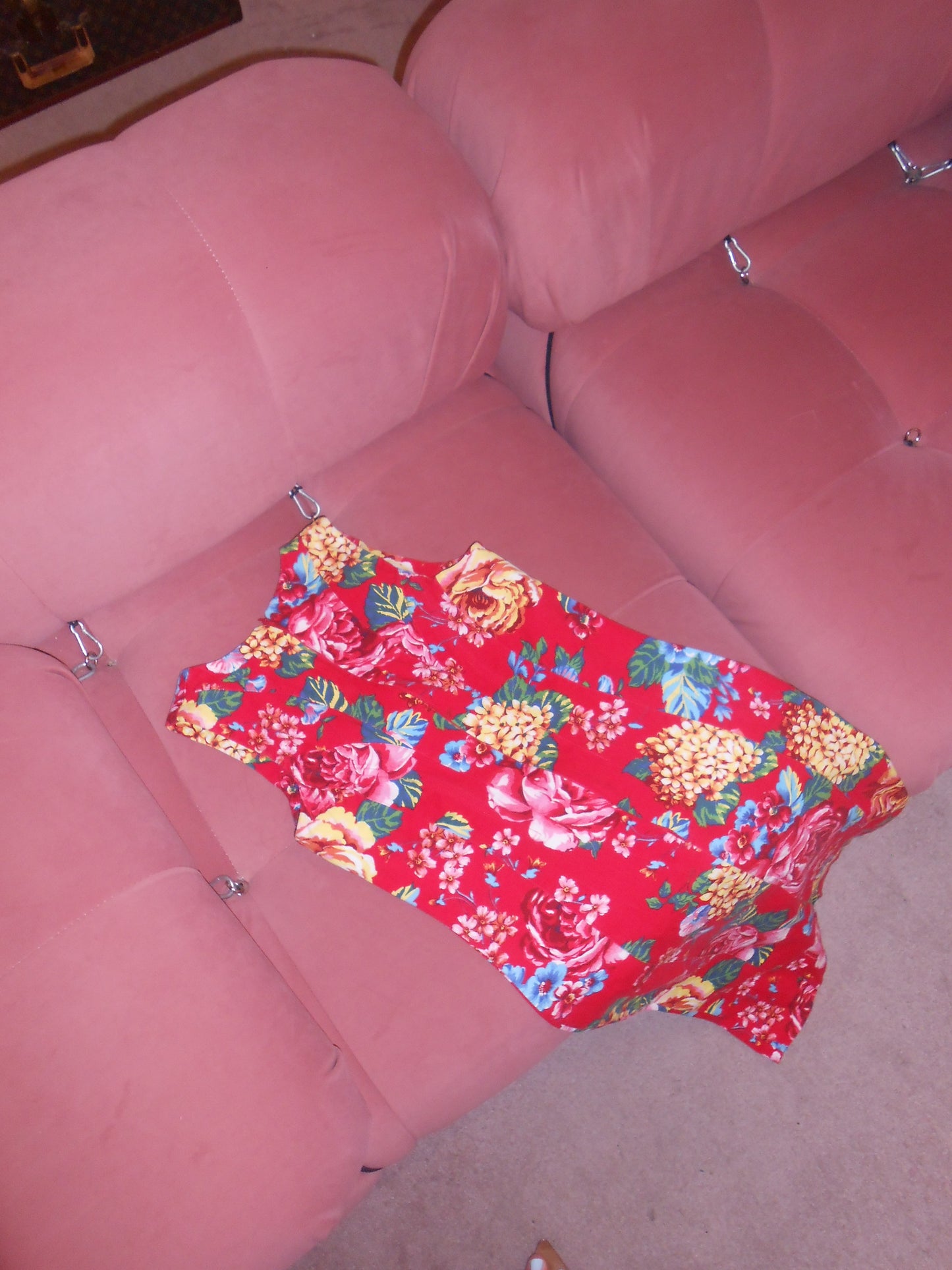 DOLCE & GABBANA EARLY 2000S RED FLORAL DRESS