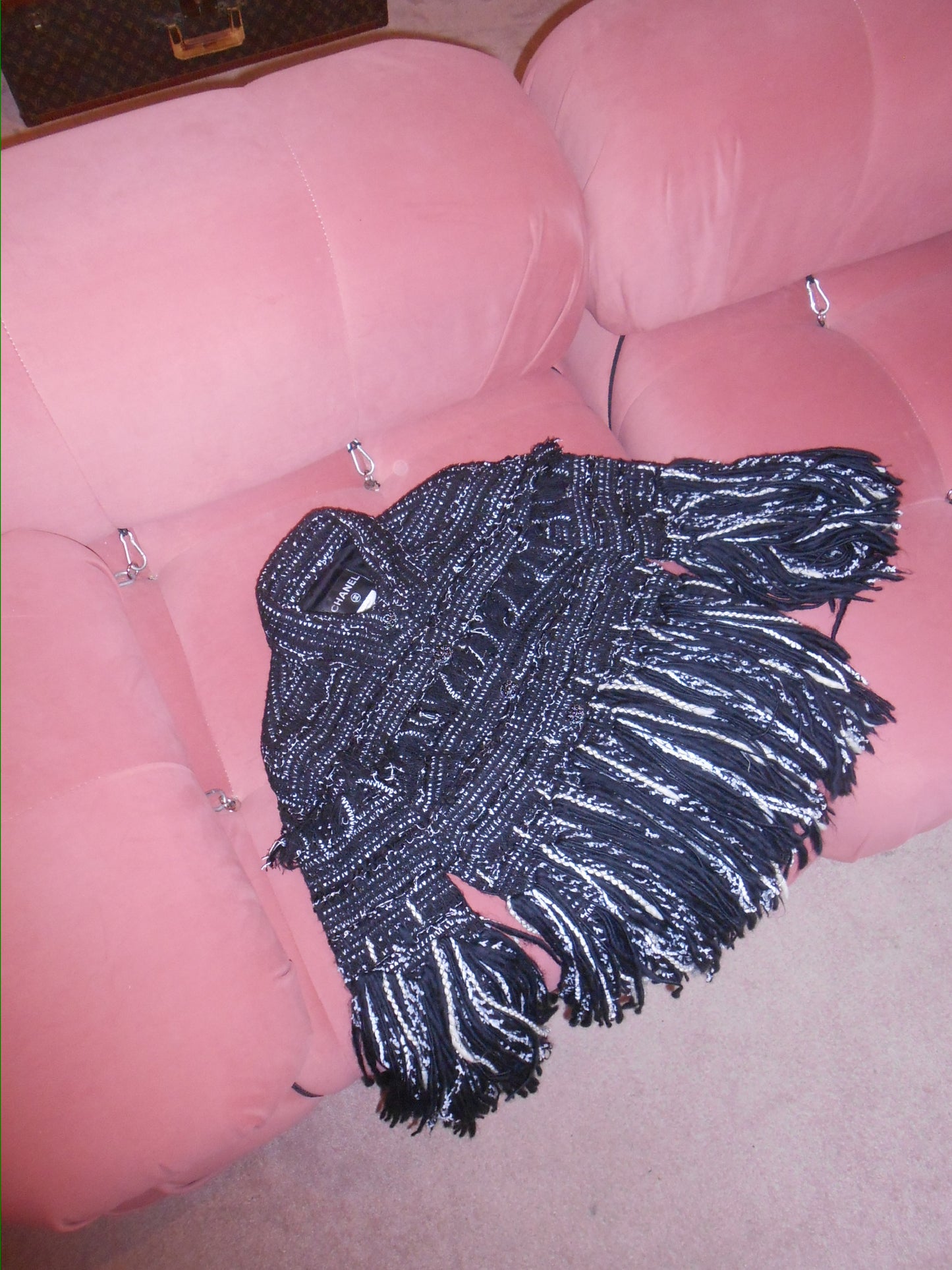CHANEL BY KARL LAGERFELD FW 2010 TWEED WOOL FRINGE JACKET