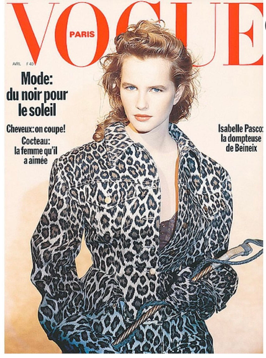 JEAN PAUL GAULTIER JUNIOR SS 1989 RUNWAY LEOPARD HOURGLASS DENIM JACKET