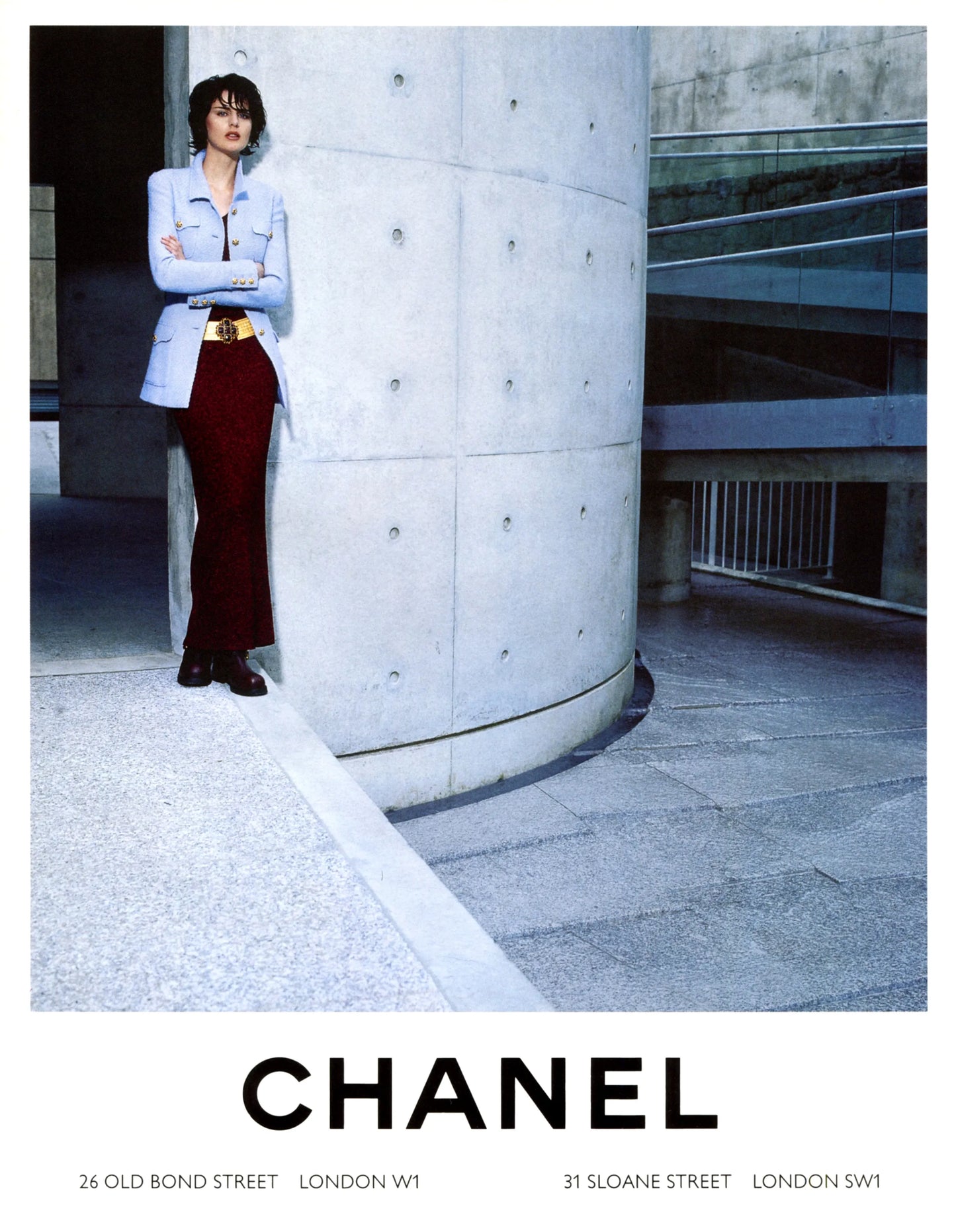 CHANEL BY KARL LAGERFELD FW 1996 FITTED MILITARY JACKET WITH GOLD CC BUTTONS