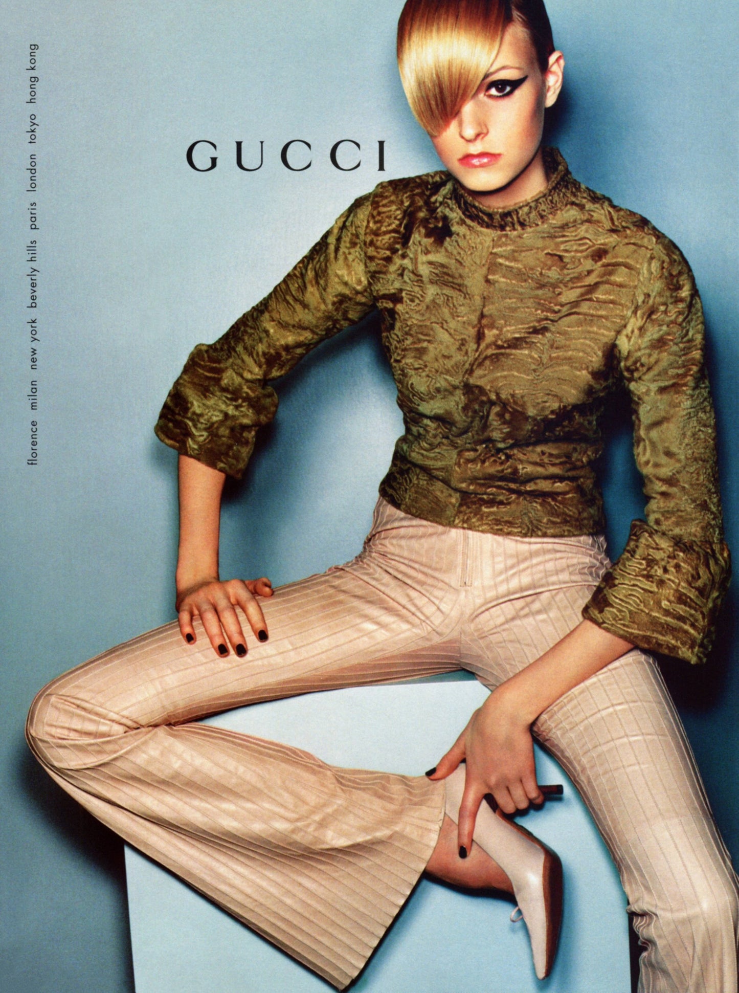 GUCCI BY TOM FORD FW 1999 RUNWAY LEATHER FLARE PANTS