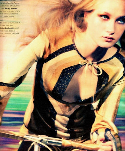 GUCCI BY TOM FORD FW 2000 LUREX GEOMETRIC BLOUSE