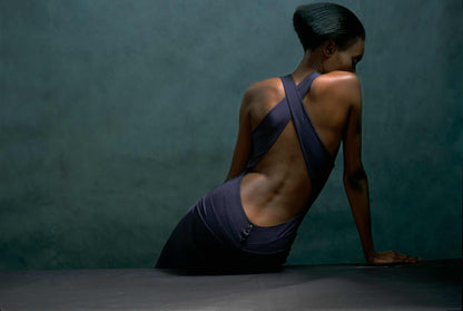 ALAIA FW 1986 CROSS BACK ASYMMETRICAL DRESS