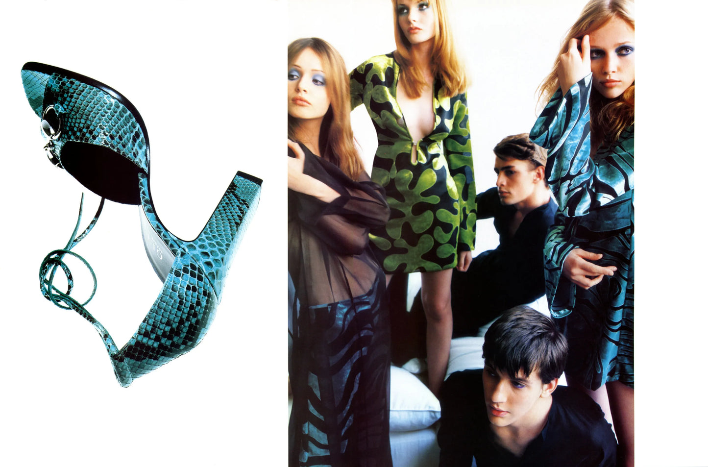 GUCCI BY TOM FORD SS 1996 SNAKE SKIN HORSEBIT HEELS