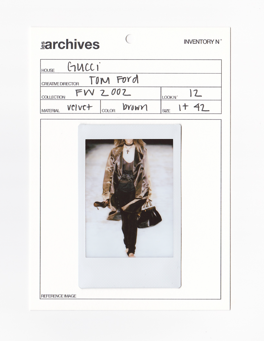 GUCCI BY TOM FORD FW 2002 VELVET TROUSERS