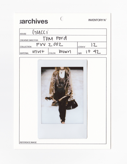 GUCCI BY TOM FORD FW 2002 VELVET TROUSERS