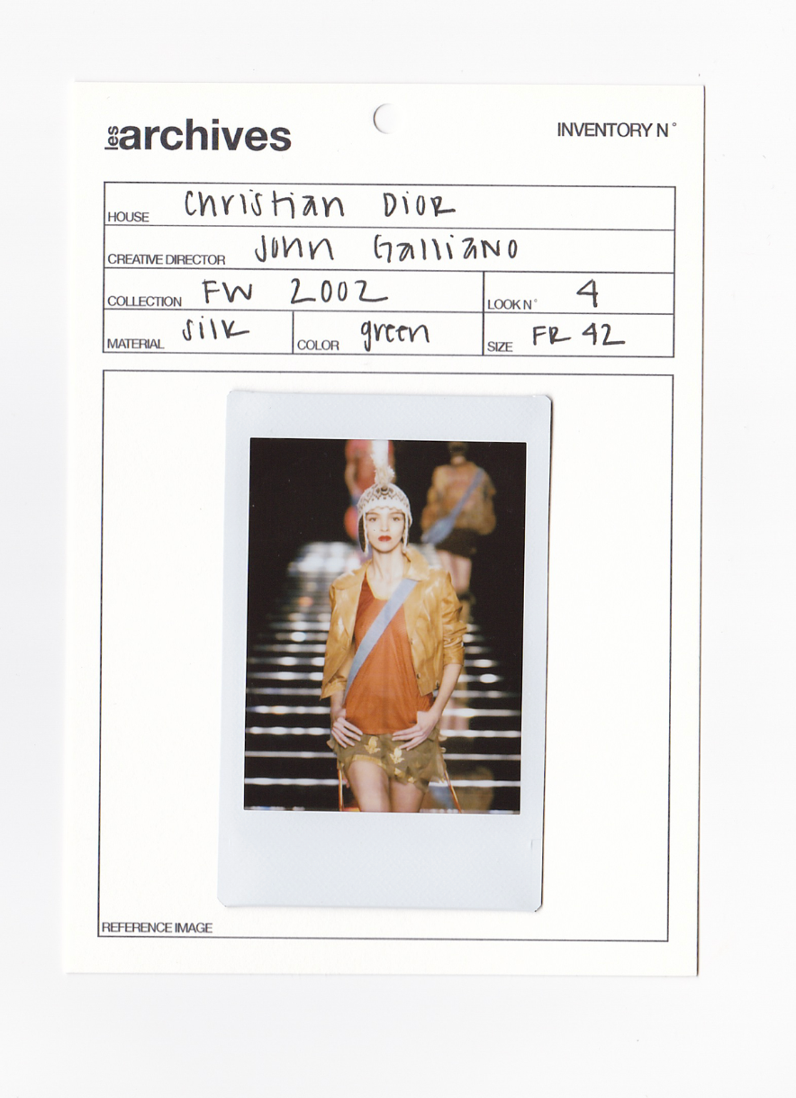 DIOR BY JOHN GALLIANO FW 2002 SILK MINI SKIRT