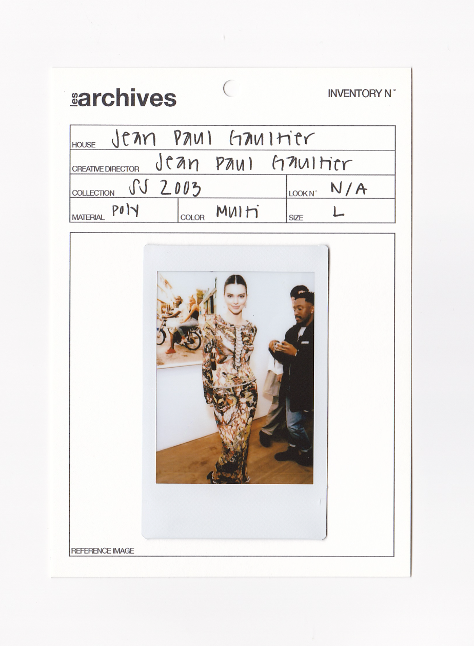 JEAN PAUL GAULTIER SS 2003 OFF THE SHOULDER BUTTERFLY PRINT DRESS