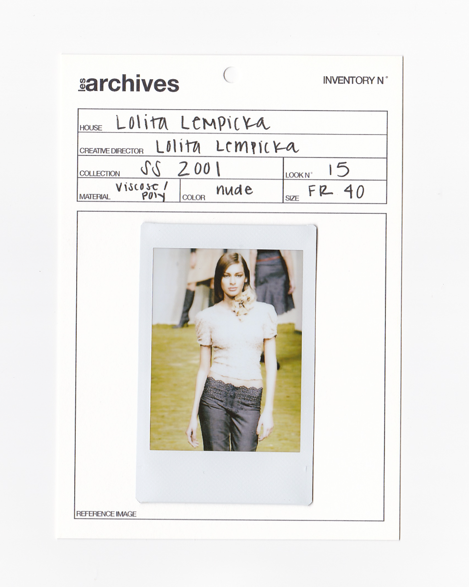 LOLITA LEMPICKA SS 2001	LACE TOP