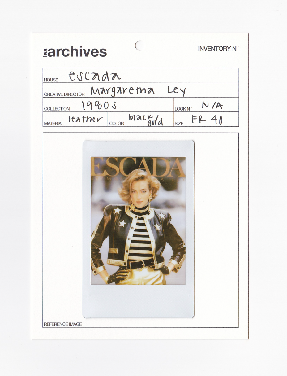 ESCADA	1980S LEATHER JACKET WITH STARS