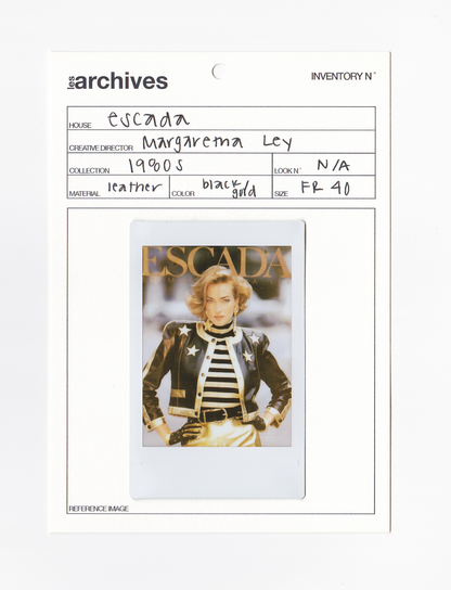 ESCADA	1980S LEATHER JACKET WITH STARS