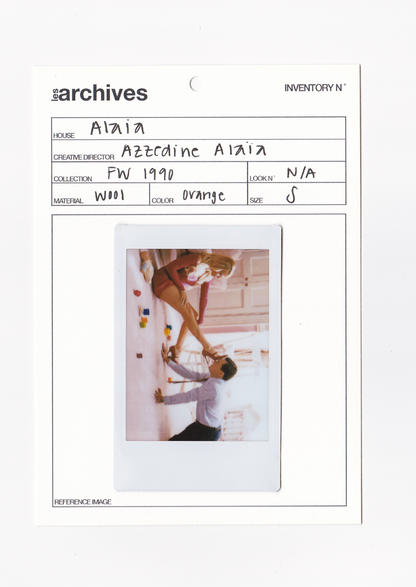 ALAÏA FW 1990 SCOOP NECK RIBBED LONG SLEEVE MINI DRESS