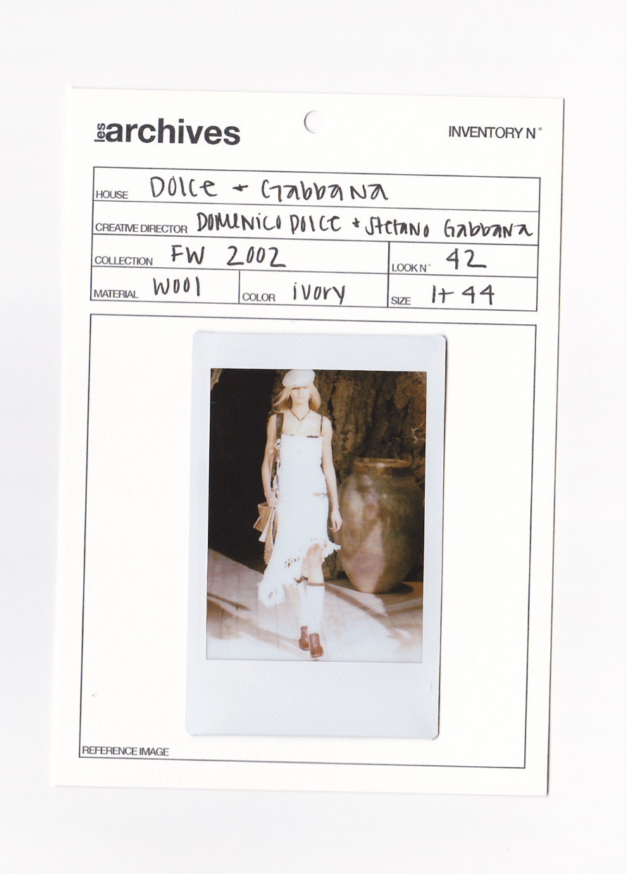 DOLCE & GABBANA FW 2002 WOOL SKIRT WITH FRINGE