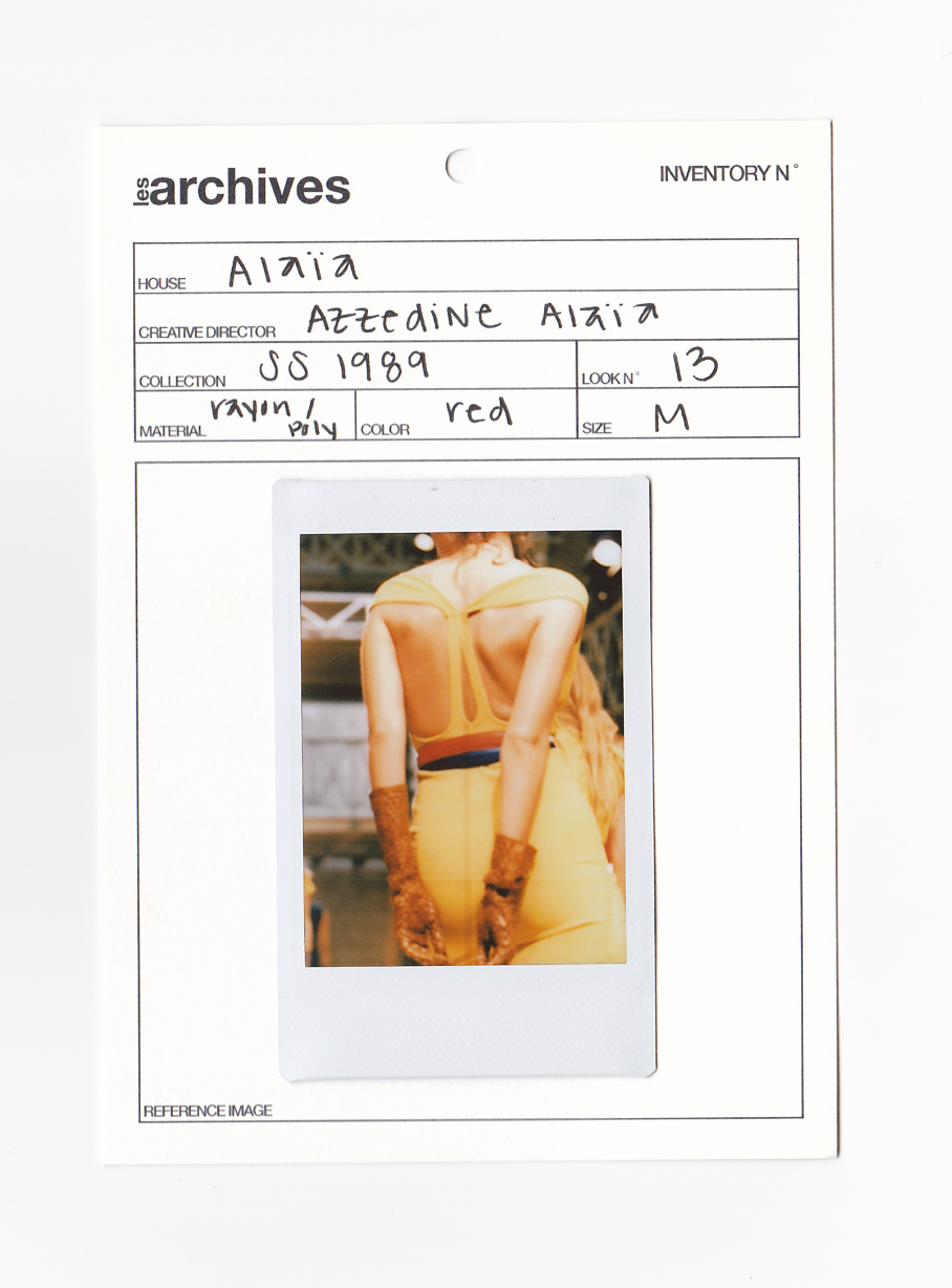 ALAIA SS 1989 OPEN BACK MINI DRESS