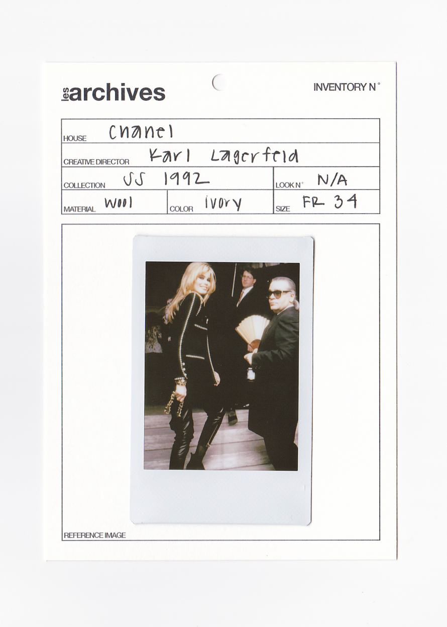 CHANEL BY KARL LAGERFELD SS 1992 WOOL JACKET WITH RIBBON TRIM