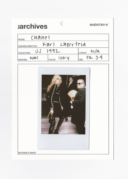 CHANEL BY KARL LAGERFELD SS 1992 WOOL JACKET WITH RIBBON TRIM