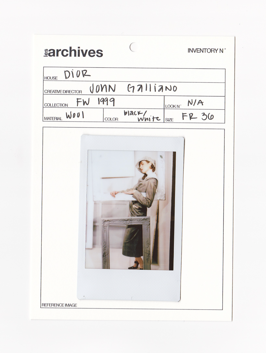 DIOR BY JOHN GALLIANO FW 1999 PRINCE OF WALES CHECK WOOL SUIT