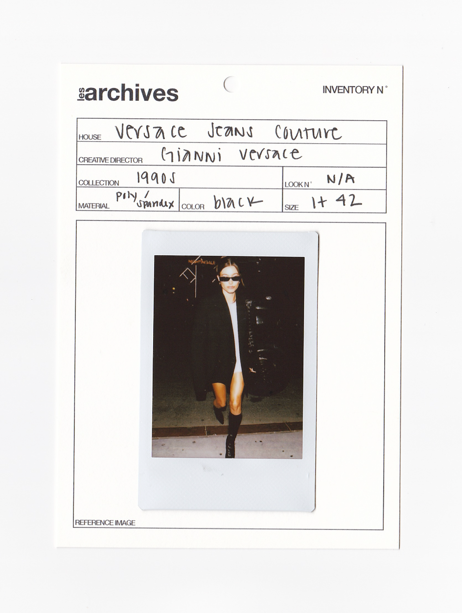 VERSACE JEANS COUTURE 1990S BLACK WET DRESS