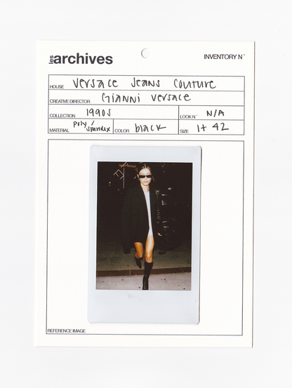 VERSACE JEANS COUTURE 1990S BLACK WET DRESS