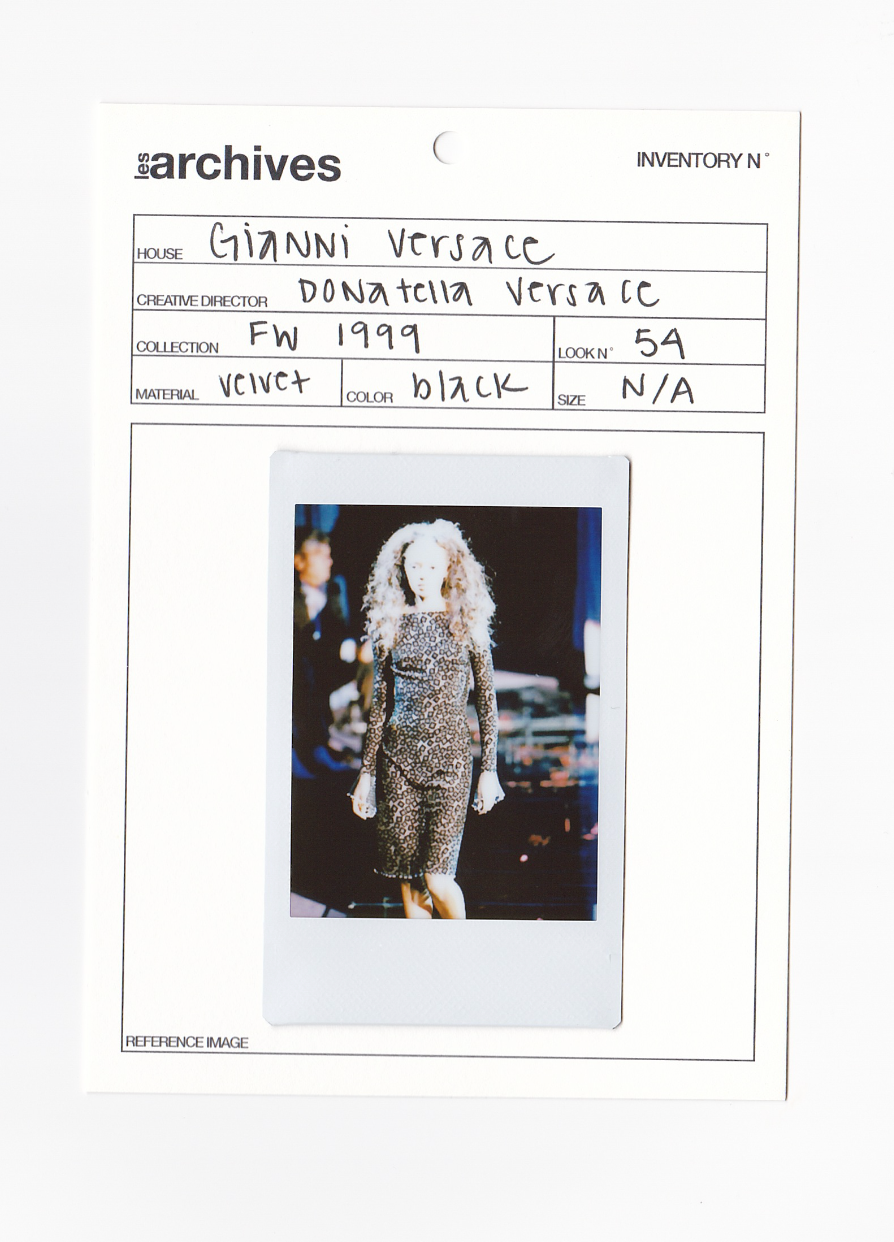 GIANNI VERSACE FW 1999 VELVET BURNOUT OPEN BACK DRESS