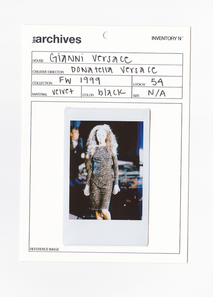 GIANNI VERSACE FW 1999 VELVET BURNOUT OPEN BACK DRESS