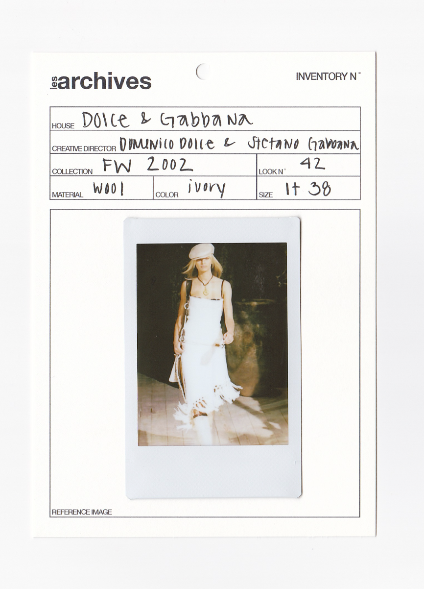 DOLCE & GABBANA FW 2002 WOOL FRINGE SKIRT