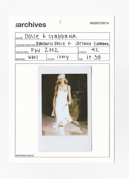 DOLCE & GABBANA FW 2002 WOOL FRINGE SKIRT