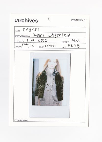 CHANEL BY KARL LAGERFELD FW 2005 RABBIT FUR CROPPED JACKET