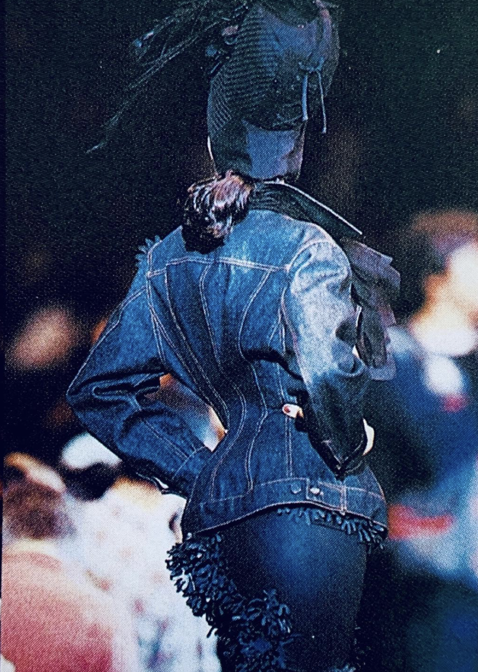 JUNIOR GAULTIER SS 1988 BRUT DENIM HOURGLASS JACKET