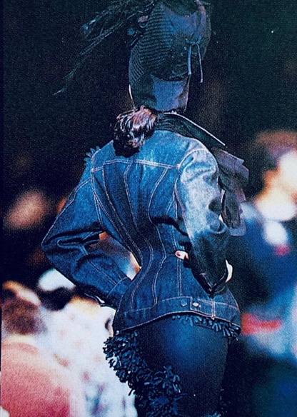 JUNIOR GAULTIER SS 1988 BRUT DENIM HOURGLASS JACKET