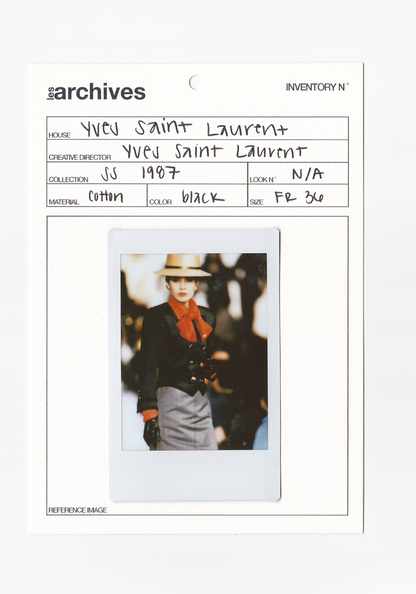 YVES SAINT LAURENT SS 1987 MILTIARY STYLE JACKET & SKIRT SET
