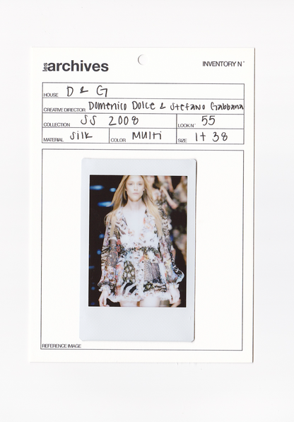 DOLCE & GABBANA SS 2008 PATCHWORK SILK PRINTED BLOUSE