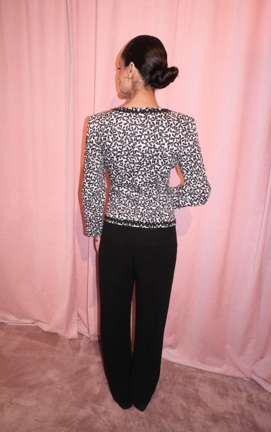 YVES SAINT LAURENT VARIATION  1980S JACKET WITH BOWS