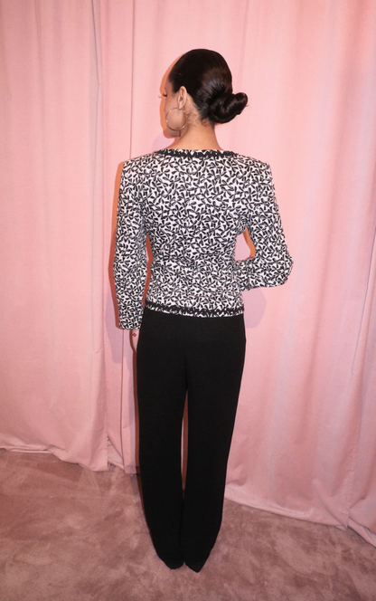 YVES SAINT LAURENT VARIATION  1980S JACKET WITH BOWS