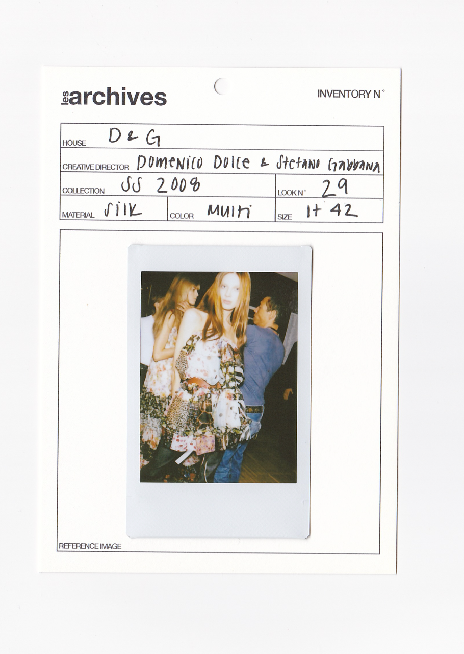 DOLCE & GABBANA SS 2008 PATCHWORK SILK STRAPLESS DRESS