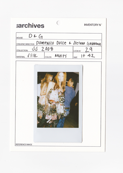 DOLCE & GABBANA SS 2008 PATCHWORK SILK STRAPLESS DRESS