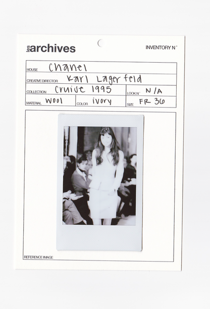 CHANEL BY KARL LAGERFELD CRUISE 1995 TWEED SKIRT SUIT WITH MIRROR BUTTONS