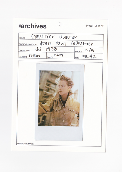 GAULTIER JUNIOR SS 1988	PRINTED DENIM HOURGLASS JACKET