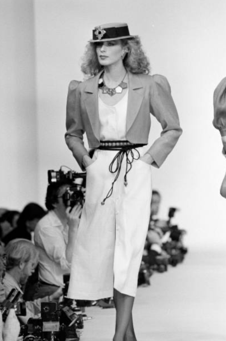 YVES SAINT LAURENT SS 1983 RIBBED WOOL JACKET