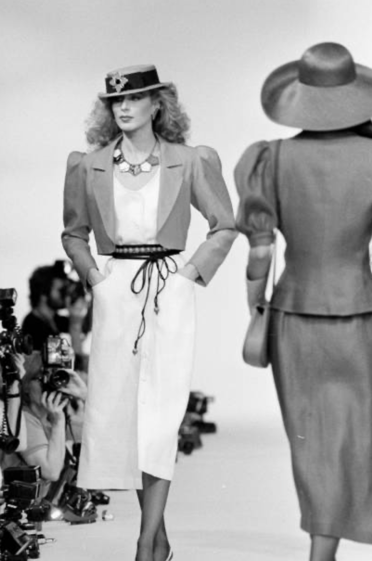 YVES SAINT LAURENT SS 1983 RIBBED WOOL JACKET