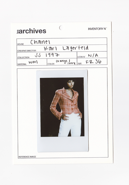 CHANEL BY KARL LAGERFELD SS 1997 TWEED CHECK JACKET